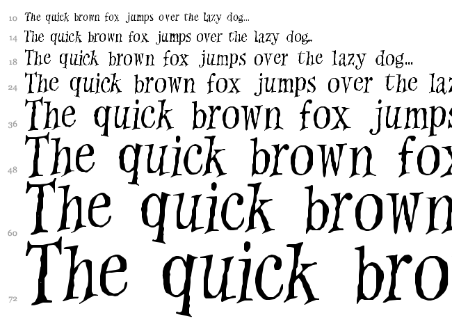 Witches Magic font waterfall